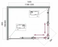 Душевой уголок BelBagno Uno 120х80 UNO-195-AH-2-120/80-P-Cr профиль Хром стекло рифленое