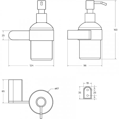 Дозатор для жидкого мыла Cezares Stylus STYLUS-SOIS-V-BORO Брашированное золото