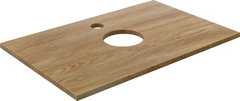 Комплект мебели для ванной DIWO Элиста 80 подвесной цвет Черный муар Светлое дерево