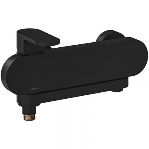 Смеситель для ванны Ravak Chrome CR 022.20BL X070431 Черный матовый латунь на стену