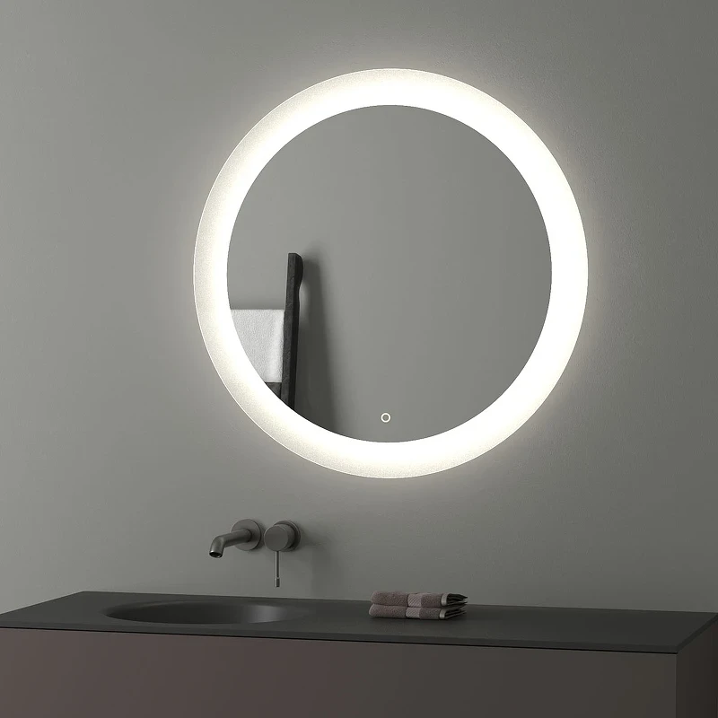 Зеркало Evoform Ledshine d80 BY 2625 с подсветкой 19.5 W - сенсорный выключатель - нейтральный белый свет стекло