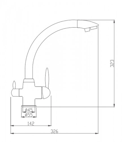 Смеситель для кухни Haiba HB76846 Сатин