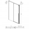 Душевая дверь Ambassador Intense 160 110021105IX профиль Хром cтекло прозрачное