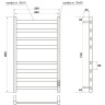 Электрический полотенцесушитель Point Меркурий PN83858GR П8 500x800 диммер справа Графит премиум