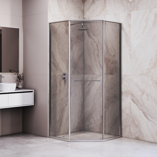 Душевой уголок RGW Stilvoll SV-82 80х80 L 33328288-31L профиль цвет Хром стекло тонированное