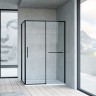 Душевой уголок Vincea Slim Soft 140x90 VSR-1SS9014CLB профиль Черный стекло прозрачное