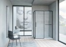 Душевой уголок Vincea Slim Soft 140x90 VSR-1SS9014CLB профиль Черный стекло прозрачное