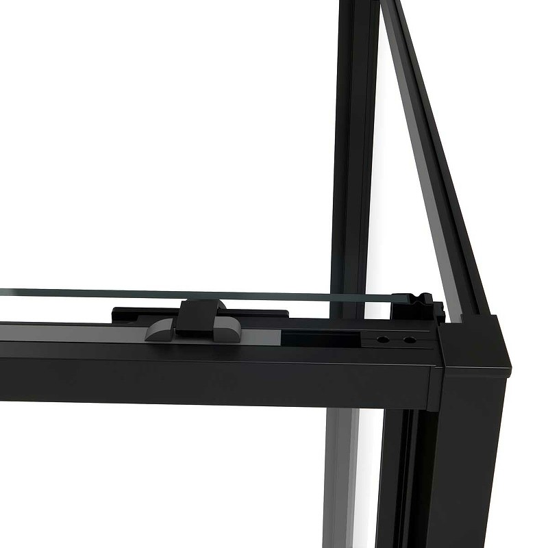 Душевой уголок Vincea Slim Soft 140x90 VSR-1SS9014CLB профиль Черный стекло прозрачное