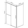 Душевой уголок Vincea Slim Soft 140x90 VSR-1SS9014CLB профиль Черный стекло прозрачное