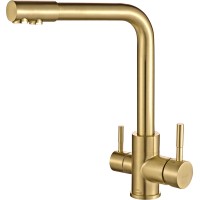 Смеситель для кухни ZorG Steel Hammer SH 801 INOX BRONZE PVD Бронза нержавеющая сталь на столешницу