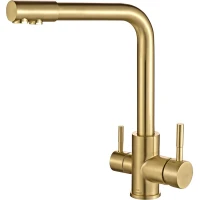 Смеситель для кухни ZorG Steel Hammer SH 801 INOX BRONZE PVD Бронза нержавеющая сталь на столешницу
