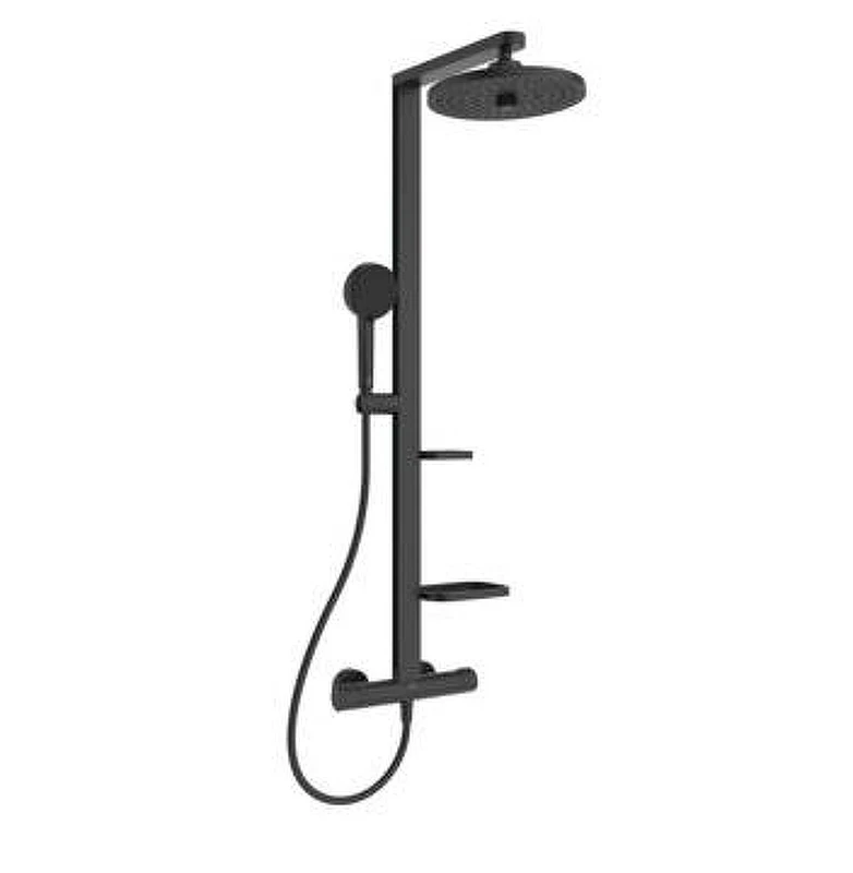 Душевая система Ideal Standard Alu+ BD583XG с термостатом цвет Черный