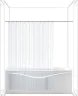 Карниз для ванны Aquanet 190 158951 цвет Хром