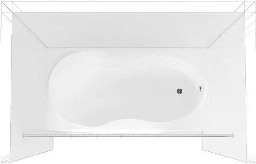 Карниз для ванны Aquanet 190 158951 цвет Хром