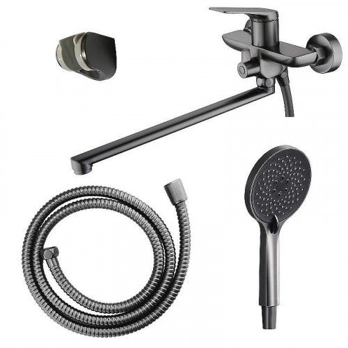 Смеситель для ванны Azario Lursy AZ-K1749GR универсальный цвет Серый графит