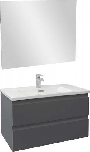 Тумба под раковину Jacob Delafon Madeleine 80 EB2053-J54 подвесная Серая матовая МДФ / ЛДСП