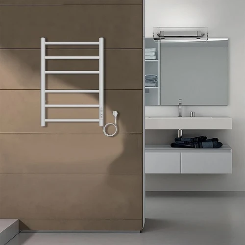 Электрический полотенцесушитель Azario Parma 400x600 П6 AZ10846W диммер справа Белый