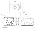 Унитаз Bocchi Venezia 1301-001-0129 приставной без сиденья фарфор приставной