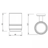 Стакан для зубных щеток Whitecross Ergo nickel brushed ER2230NIB Брашированный никель