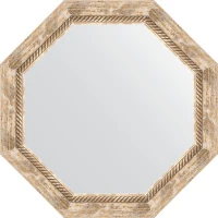 Зеркало Evoform Octagon 63х63 BY 3758 в багетной раме - Прованс с плетением 70 мм стекло