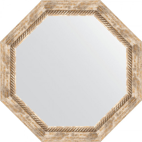 Зеркало Evoform Octagon 63х63 BY 3758 в багетной раме - Прованс с плетением 70 мм стекло