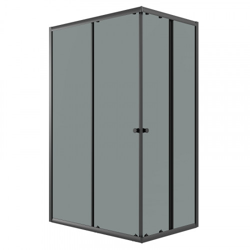Душевой уголок Niagara Eco 120х80 NG-1012-14QT профиль цвет Черный матовый стекло тонированное