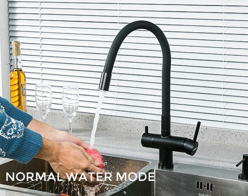 Смеситель для кухни Gappo G4398-36 Черный матовый латунь