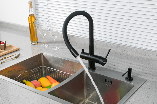 Смеситель для кухни Gappo G4398-36 Черный матовый латунь