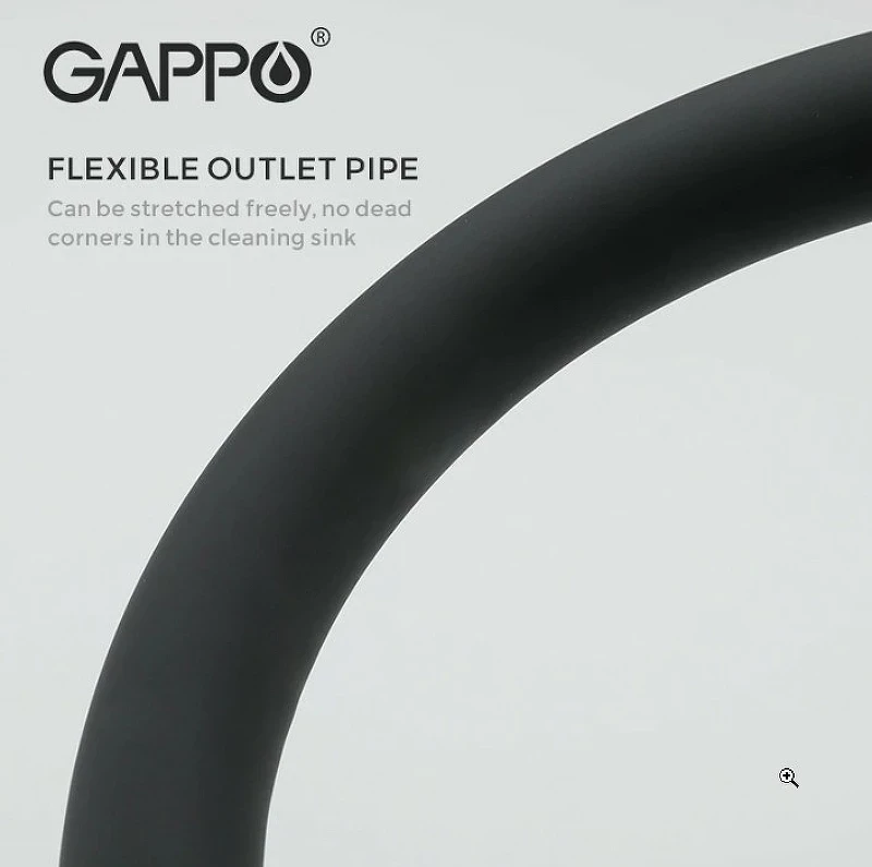 Смеситель для кухни Gappo G4398-36 Черный матовый латунь
