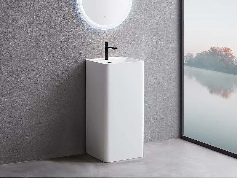Раковина Uni-Flow Kube1 42.5 FS501-425 Gloss White цвет Белый глянцевый