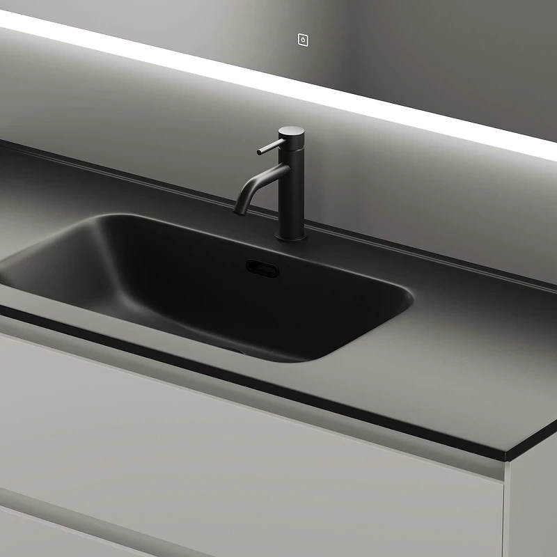 Тумба под раковину Sancos Cento 120 CN120-1W подвесная Белый глянец МДФ / ЛДСП
