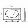 Комплект унитаза Ceruttispa B-2376-3 7183 с инсталляцией Alcaplast Sadromodul AM101/1120-3:1 RU M71-0001 с сиденьем Микролифт и клавишей смыва Хром фаянс подвесной