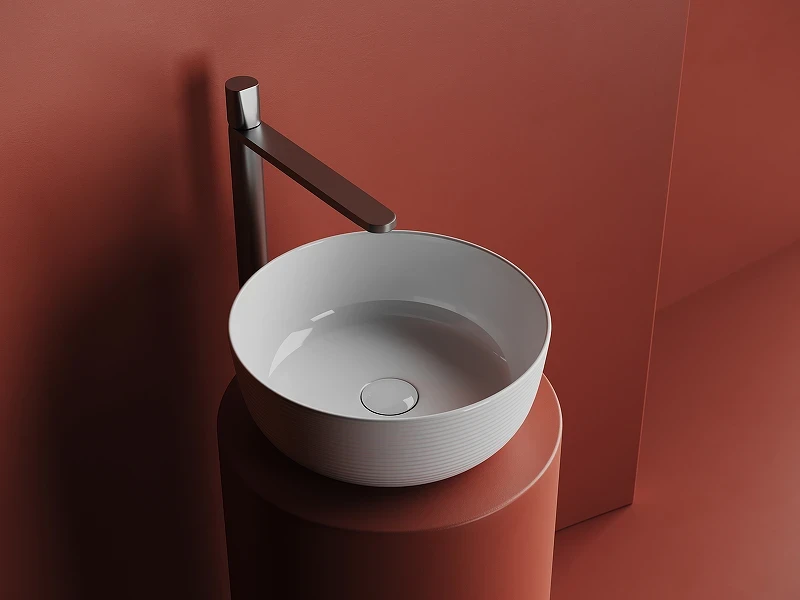 Раковина-чаша Ceramicanova Element 36 CN6073 Белая глянцевая фарфор накладная