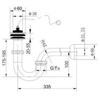 Сифон для раковины Creavit SF175 Хром
