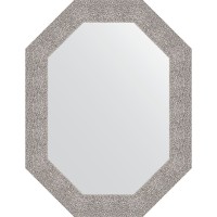 Зеркало Evoform Octagon 66x86 BY 7187 в багетной раме - Чеканка серебряная 90 мм стекло