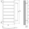 Водяной полотенцесушитель Melodia della vita Classica 40x80x1 П7 MTRCA4080 Полированная сталь