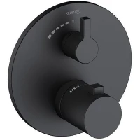 Смеситель для душа Kludi Nova Fonte Puristic 208853915 с термостатом Черный матовый