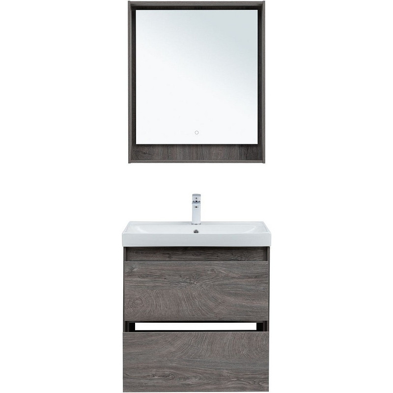 Тумба под раковину Aquanet Милан 70 336373 подвесная Дуб рошелье МДФ / ЛДСП