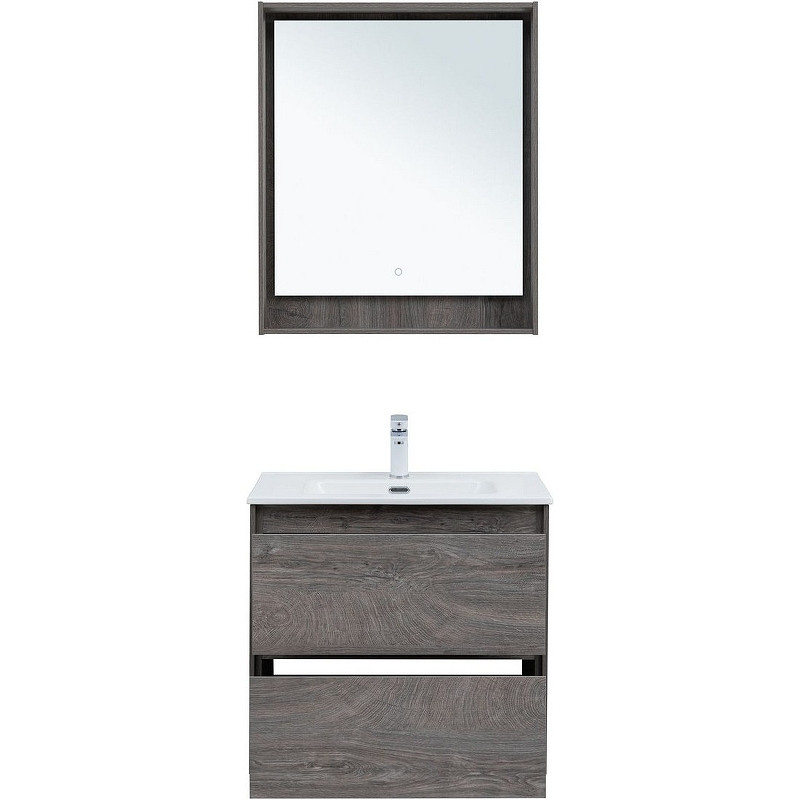 Тумба под раковину Aquanet Милан 70 336373 подвесная Дуб рошелье МДФ / ЛДСП