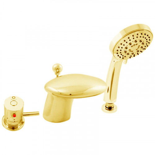 Смеситель на борт ванны Rav Slezak Dunaj Termostat DT271.5SZ с термостатом Золото латунь