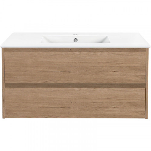 Тумба под раковину Vincea Gio 100 VMC-2G100NO подвесная N.Oak МДФ / ЛДСП