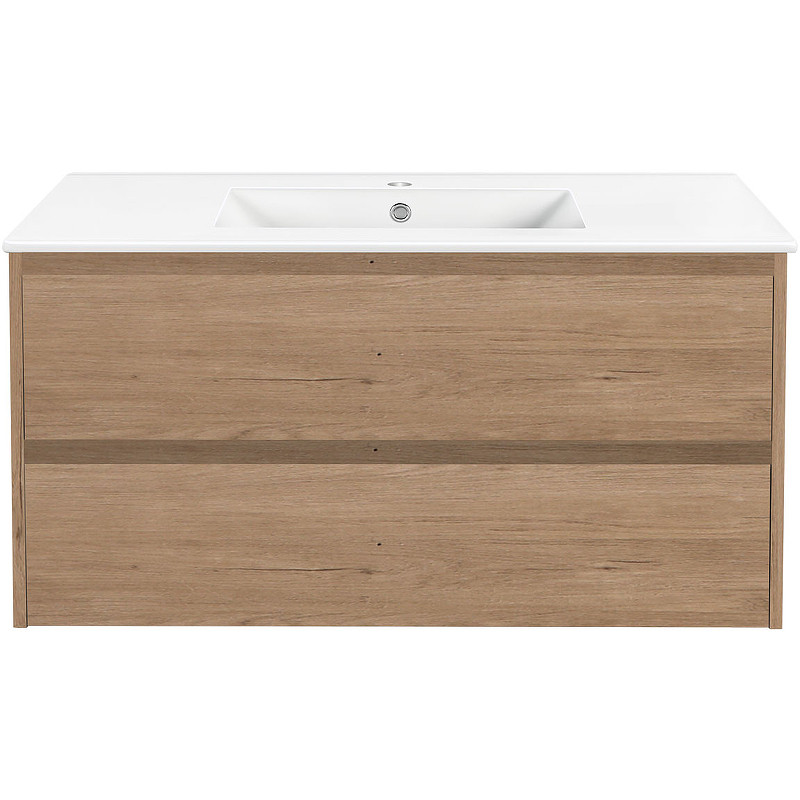 Тумба под раковину Vincea Gio 100 VMC-2G100NO подвесная N.Oak МДФ / ЛДСП