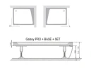 Панель для душевого поддона Ravak Galaxy Pro/Gigant Pro 120х90 Set R XA83GP71010 Белая