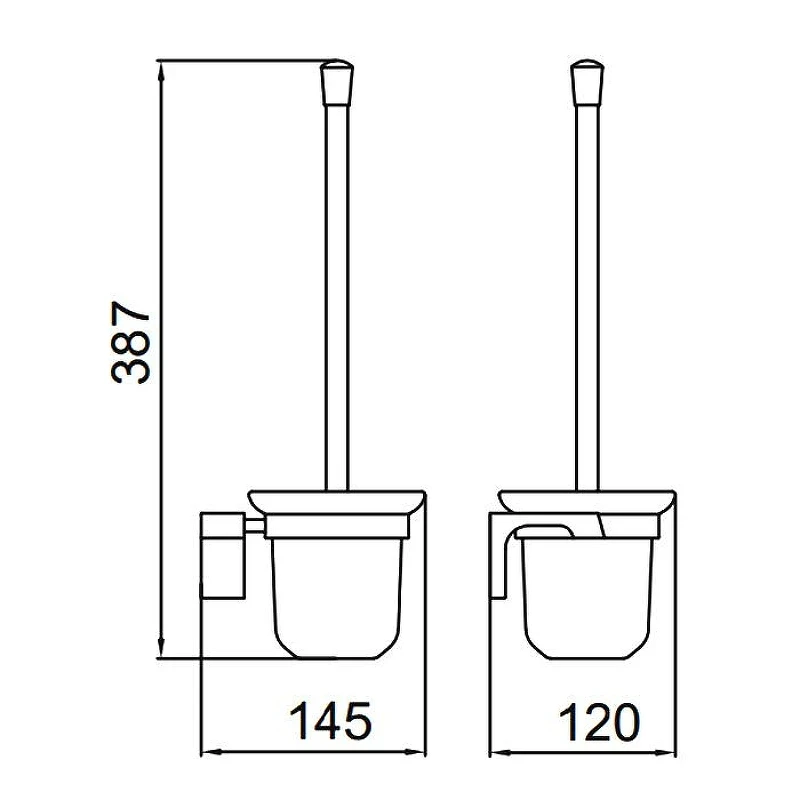 Ершик для унитаза Frap F30610 цвет Хром