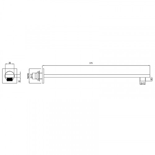 Кронштейн для верхнего душа RGW Shower Panels SP-122 21140422-01 Хром