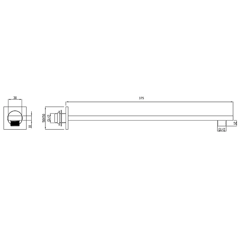 Кронштейн для верхнего душа RGW Shower Panels SP-122 21140422-01 Хром