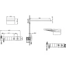 Душевая система Boheme Zodiac 133-MW с термостатом Белая матовая латунь встраиваемый