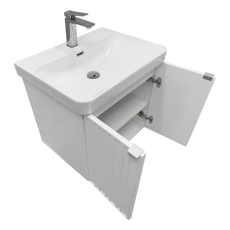 Тумба с раковиной Comforty Тенерифе 60 00-00022171 подвесная цвет Белый матовый