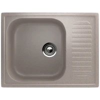 Кухонная мойка Ulgran Classic U-202-302 Песочная искусственный камень (литьевой мрамор) встраиваемый