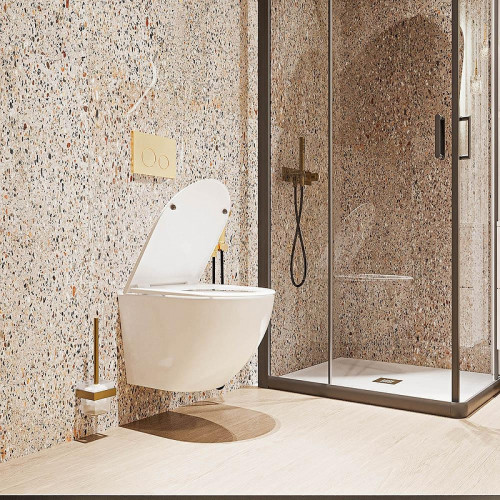 Унитаз Veconi Moro VMO-48T подвесной цвет Белый глянцевый с сиденьем Микролифт